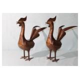 Pair of Copper Chickens