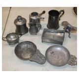 9pc Misc Pewter items