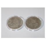 2 Morgan Silver Dollars 1881O & 1883O