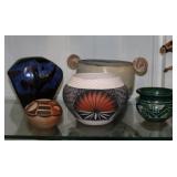 5pc Pottery lot; Native American, and others