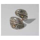 18kt Yellow Gold 925  Designer Signed G Ring