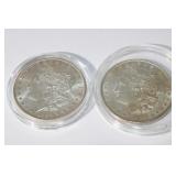 2 Morgan Silver Dollars 1885 & 1886