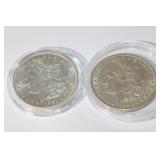 2 Morgan Silver Dollars 1900 & 1921