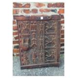 African Carved Door 27" x 21"