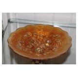 Northwood Carnival Glass Plate Rose Show 9.5"