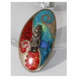 925 Sterling Pendant w/ South American Design