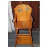 Antique High Chair/Desk for Toddler