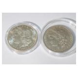 2 Morgan Silver Dollars 1902 & 1921