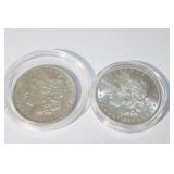 2 Morgan Silver Dollars 1882 & 1902
