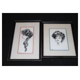 Pair of Gibson Girl Reproductions by E. Miller