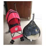 2pc Pet Stroller & cat Bed