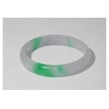 Very Nice Multi Colored Jade Bangle with off white