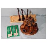 Vintage Pipe Rack with Pipes, Jobey,