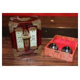 Antique Chinese Jewelry Box 7" x 5.5" x 4.5" and