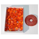 Box of Corral Beads and Large Circle