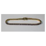 8" Long Bracelet w/ Purple Gemstones