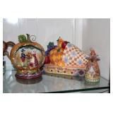 3 Jim Shore Figurines - Cornucopia "Bless This