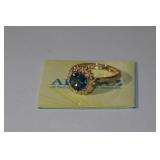 New 14K London Blue Topaz 1.35ct with vine band