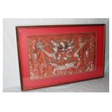Stiched Dragon in Shadow Box Frame