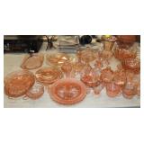 Lot of Depression Glassware; bowls, divided