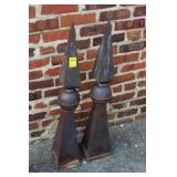 Pair Copper Roof Finials
