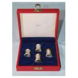4pcs Cartier Sterling Salt & Pepper Shakers