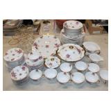 70pc Bridal Rose Pattern China "Kongo"