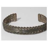 925 Sterling Cuff Bracelet Signed Mexico 925 and