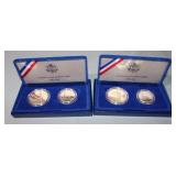 2 - 1986 US Liberty Coins; dollar and half dollar