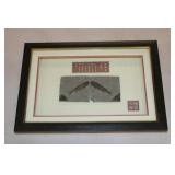 Pair Fish Fossils in shadowbox frame 9" x 13"