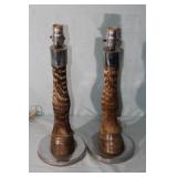 Pair Gazelle(?) Lamps