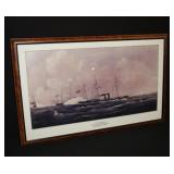 Framed Print of the CSS Florida Entering