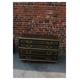 2pc Leather Top 4 drawer Chest by Maitland