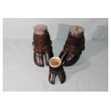 Pair Bison Hoofs