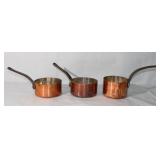 3pcs Baumalu Copper Small Sauce Pans