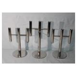 3pc Chrome Candle Holders