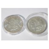 2 Morgan Silver Dollars 1887 & 1900