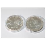 2 Morgan Silver Dollars 1878S & 1880S