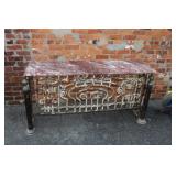Cast Iron Base - Sofa Table w/ marble top