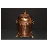 Lidded Copper Canteen 18"