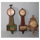 3 Banjo Clocks (all need TLC)