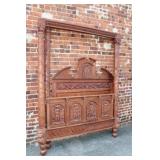 Heavily Carved Queen Headboard & Footboard