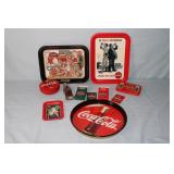 7pc Reproduction Coca Cola Lot; trays