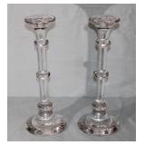Large pair of Val St. Lambert candlesticks, 17ï¿½