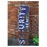 Security Cement Antique Metal Sign 6