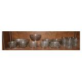 Approx 23pcs Bird & Strawberry Pattern glass,