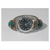 925 Sterling NAtive American Watch Singed C.A.