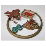 Tibbet Jewelry Coral Collection, Choker, Bird