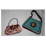 2 Embellished Hand Bags, Lapis & other
