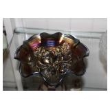 Northwood Carnival Glass Bowl - Rose Show